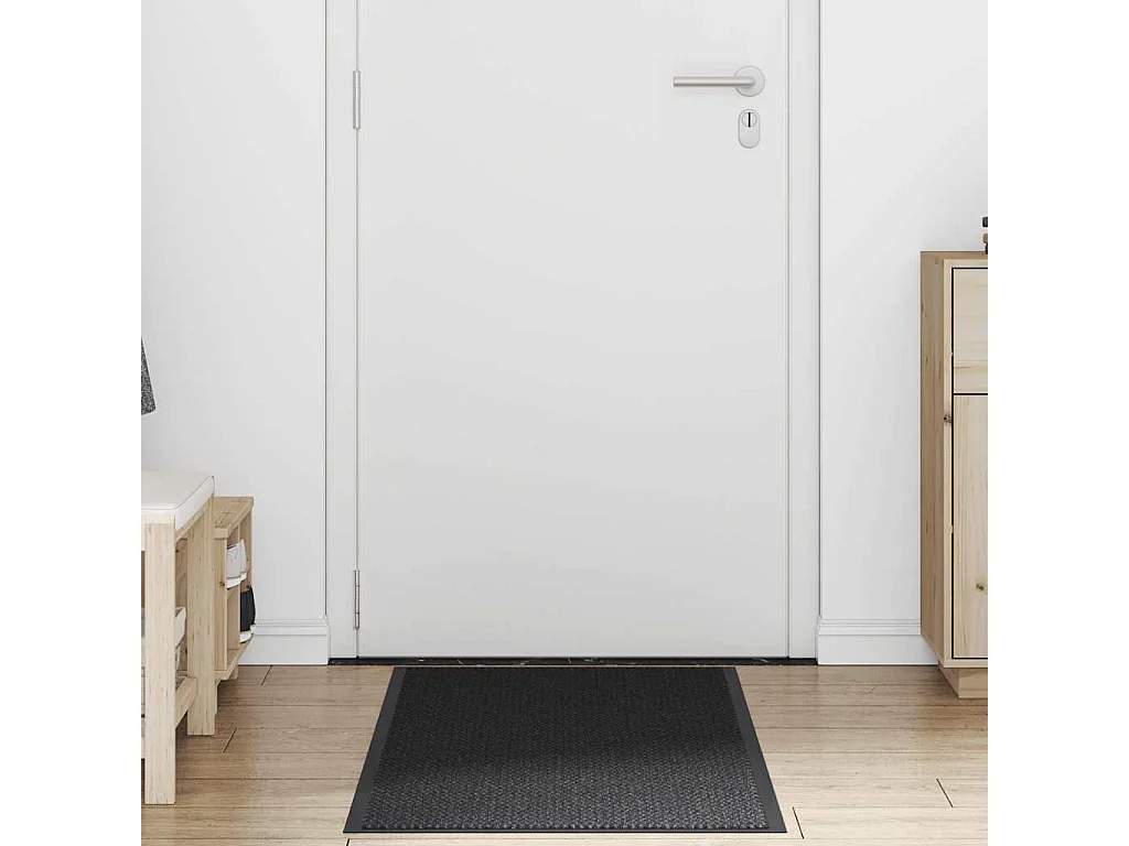 Schwarze Fußmatte 60x150 cm