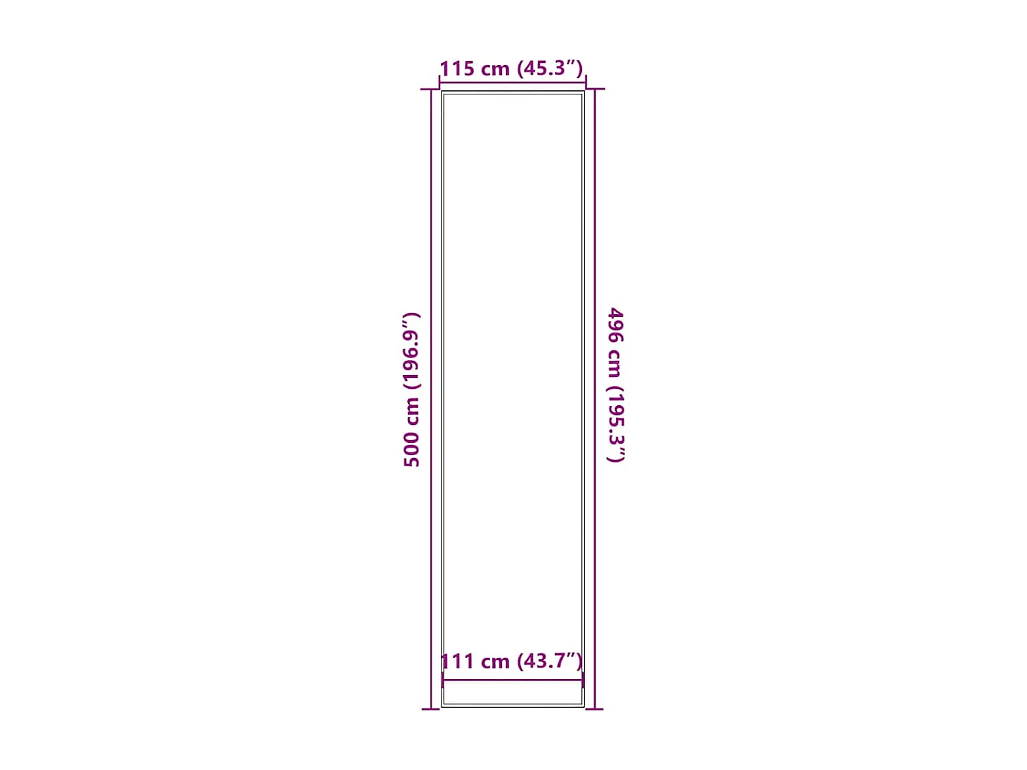 Zerbino blu 115x500 cm