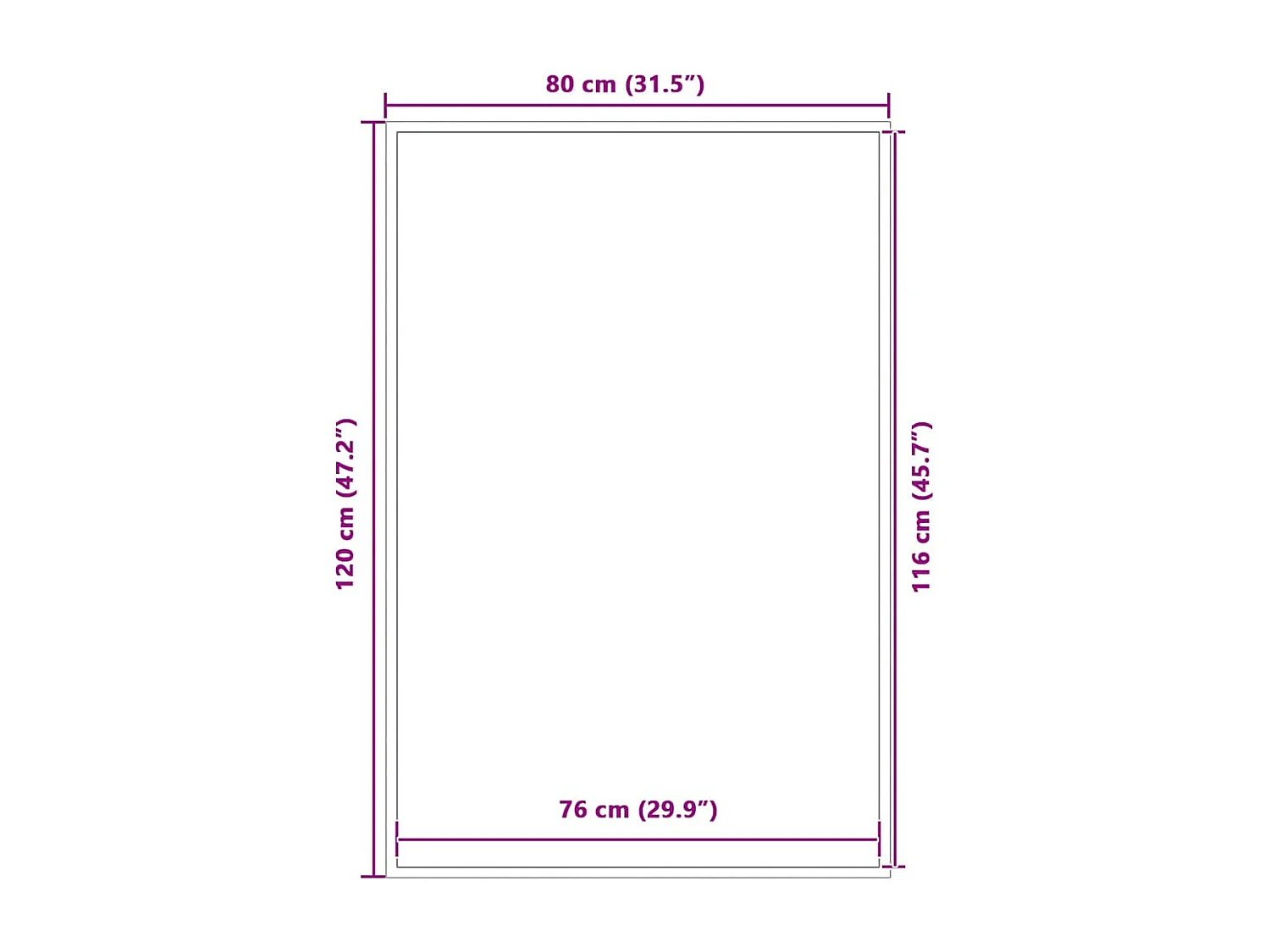 Zerbino antracite 80x120 cm