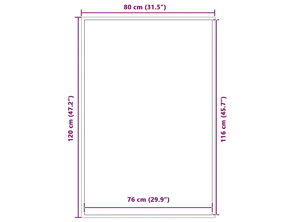 Antraciet deurmat 80x120 cm