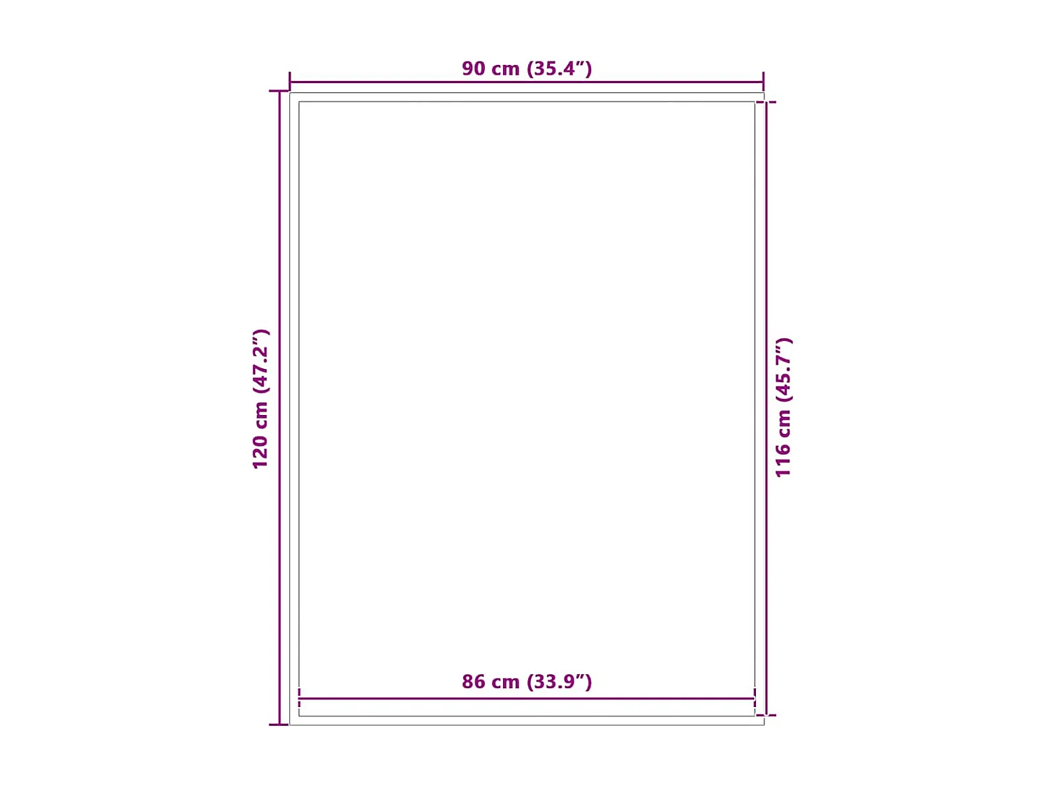 Capacho marrom 90x120 cm