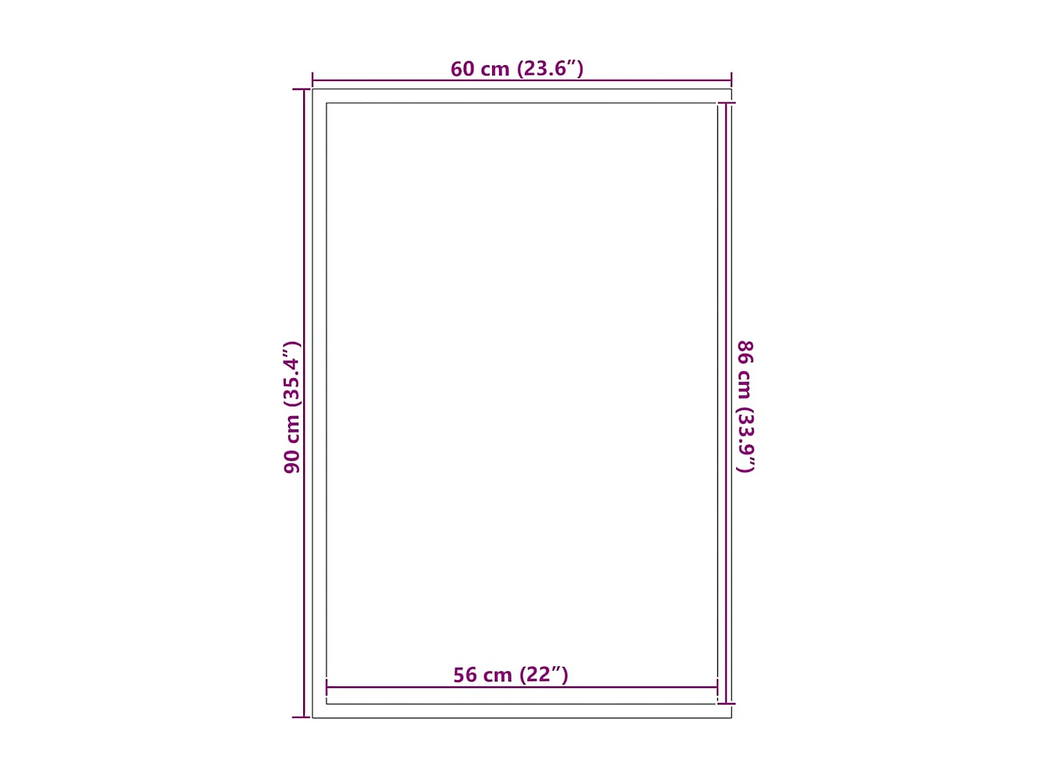Zerbino antracite 60x90 cm