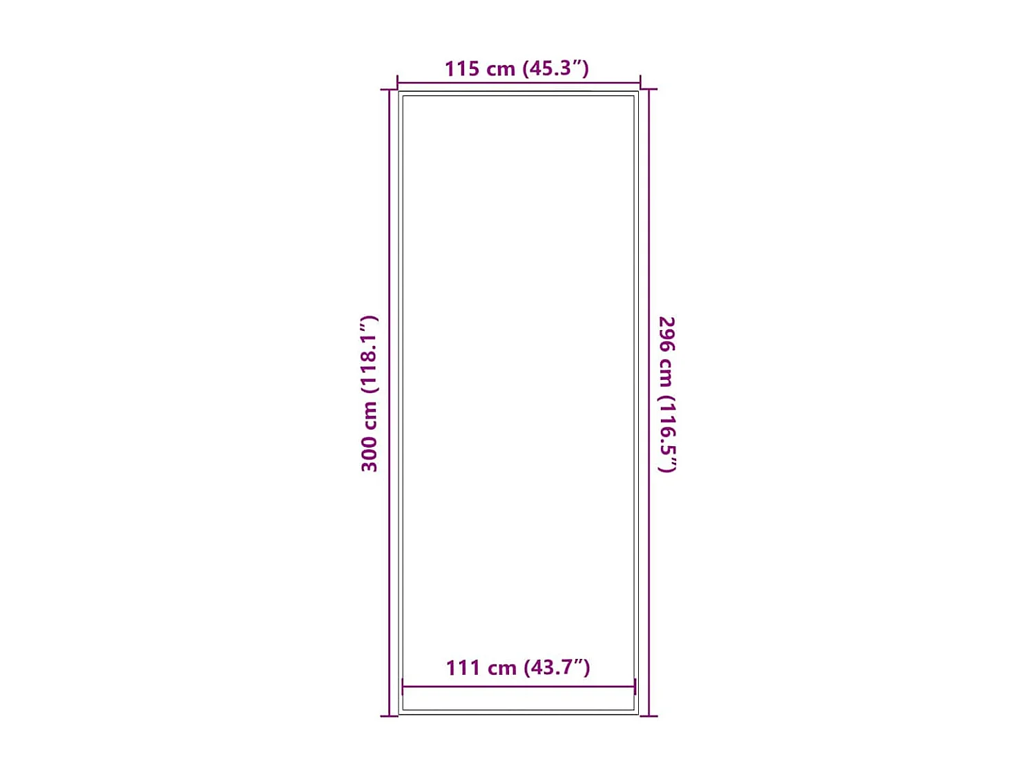 Paillasson bleu 115x300 cm