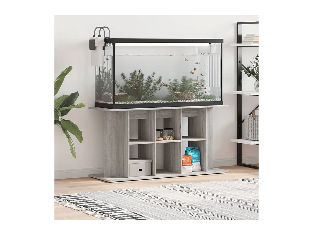 Suporte para aquário Sonoma cinza 120x40x60cm madeira projetada