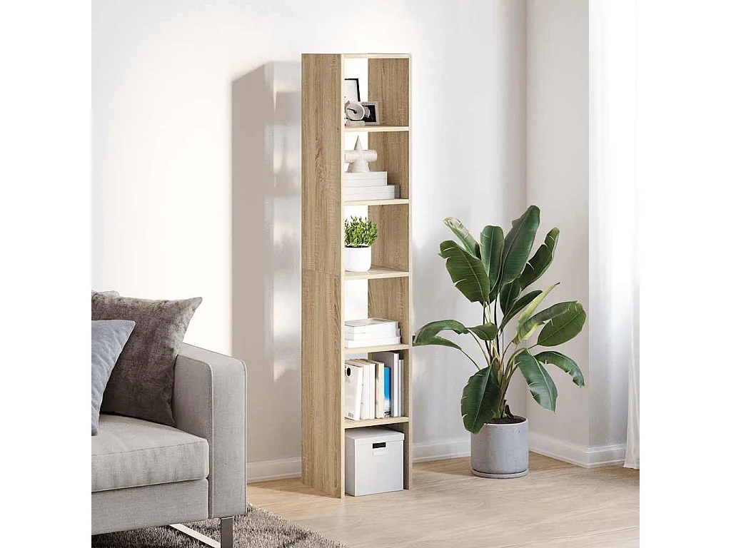 Bibliothèques 2 pcs empilable chêne sonoma bois d'ingénierie