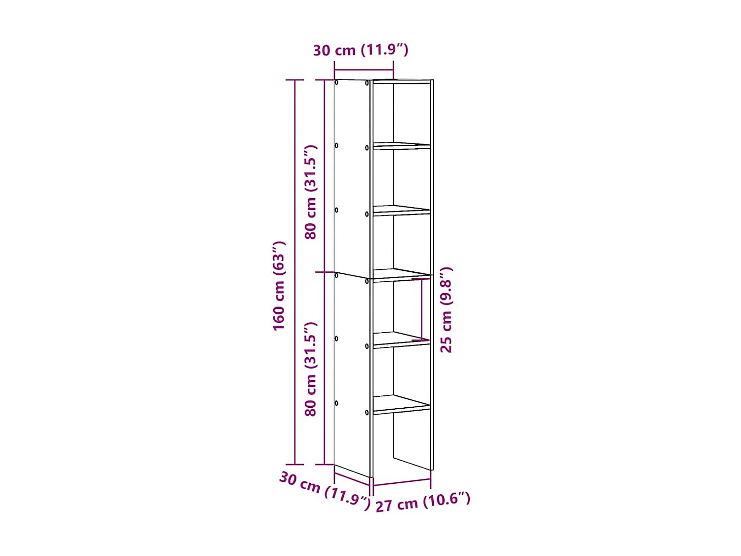 Bibliothèques 2 pcs empilable chêne sonoma bois d'ingénierie
