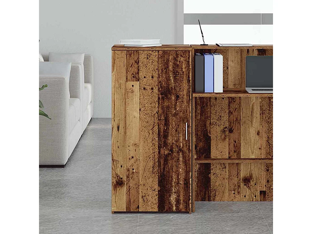 Mobiletto portaoggetti in legno antico 50x45x103,5 cm in legno ingegnerizzato