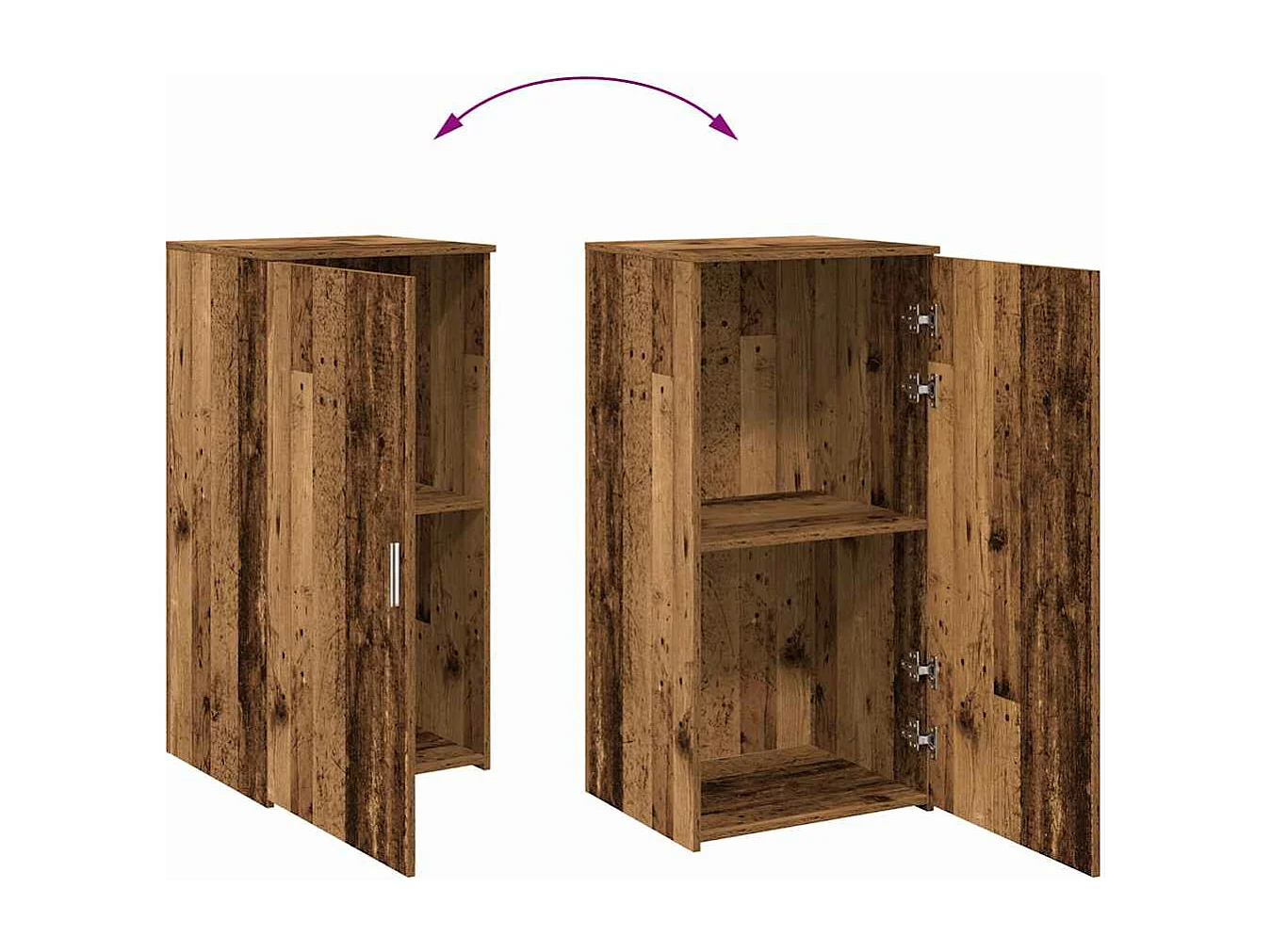 Mobiletto portaoggetti in legno antico 50x45x103,5 cm in legno ingegnerizzato