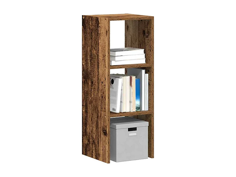 Bibliothèque empilable vieux bois 30x30x80 cm bois d'ingénierie