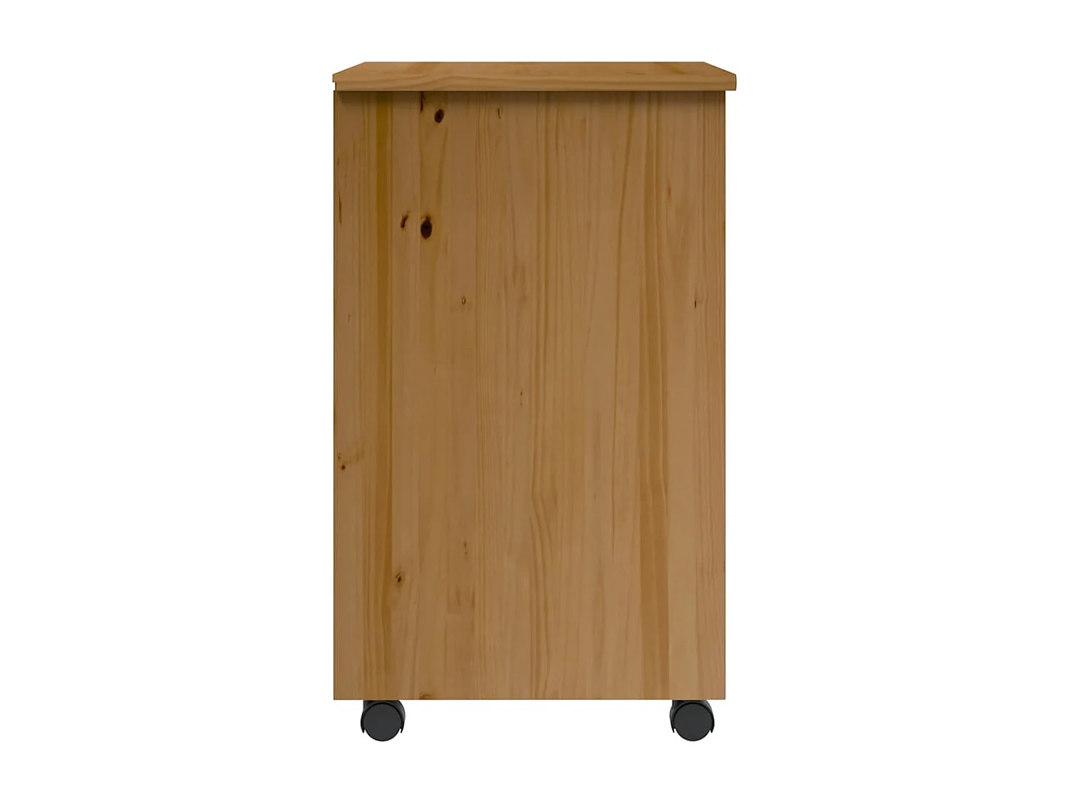 Armário com rodízios e gavetas MOSS madeira de pinho castanho mel