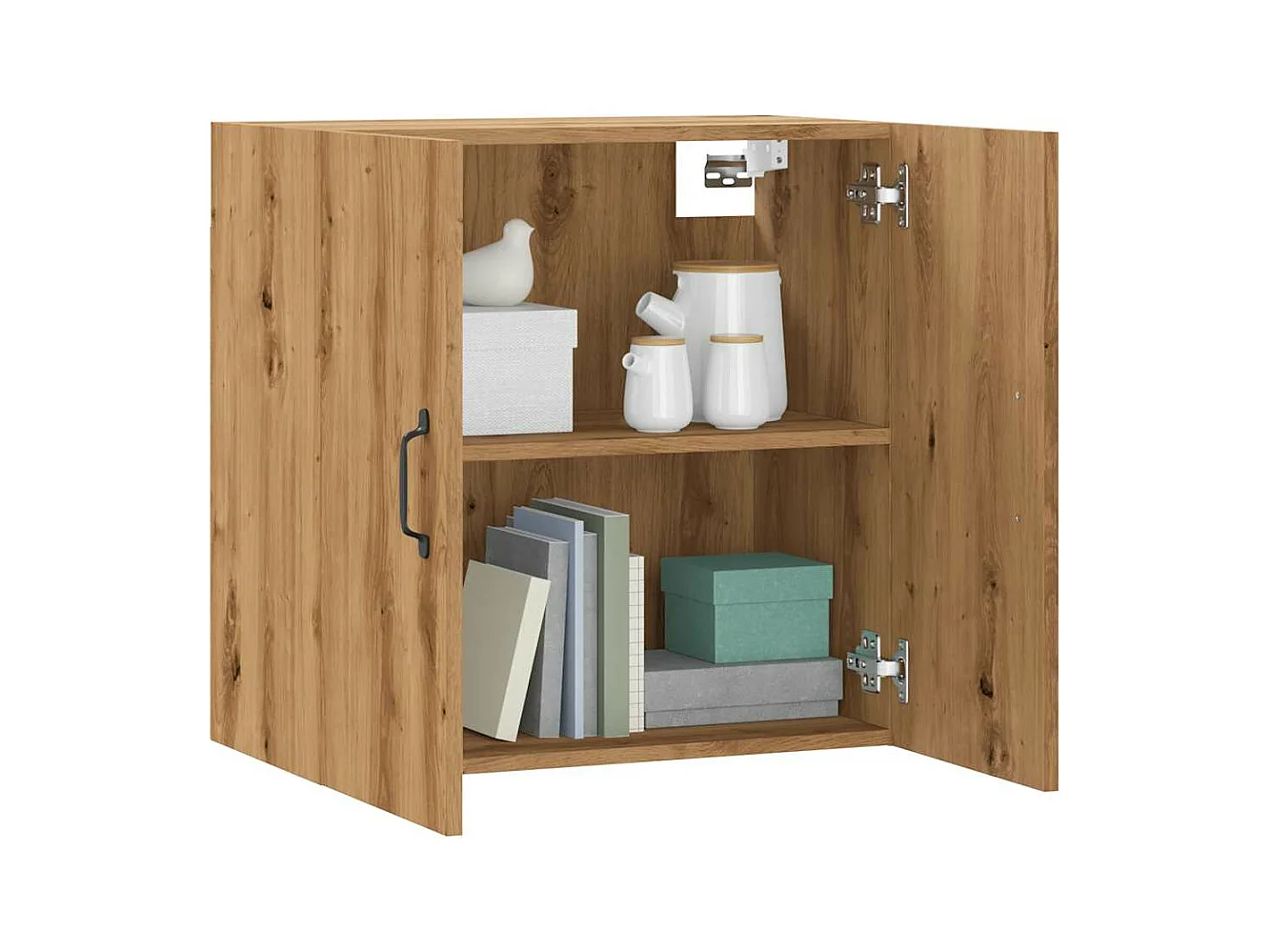 Armoire murale chêne artisanal 60x31x60 cm bois d'ingénierie