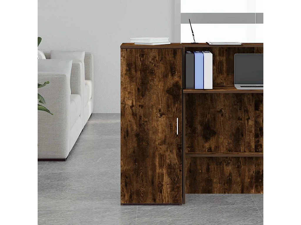 Armoire de rangement chêne fumé 40x45x103,5cm bois d'ingénierie