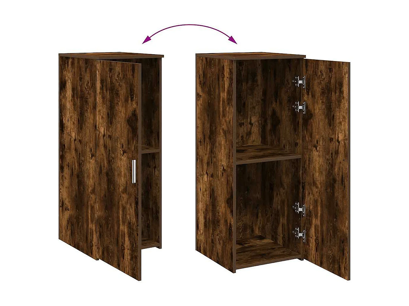 Armoire de rangement chêne fumé 40x45x103,5cm bois d'ingénierie
