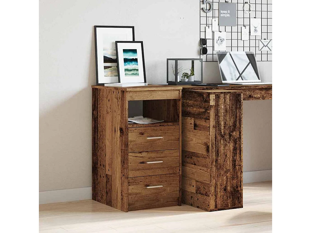 Cajonera de madera antigua 40x50x76 cm madera contrachapada