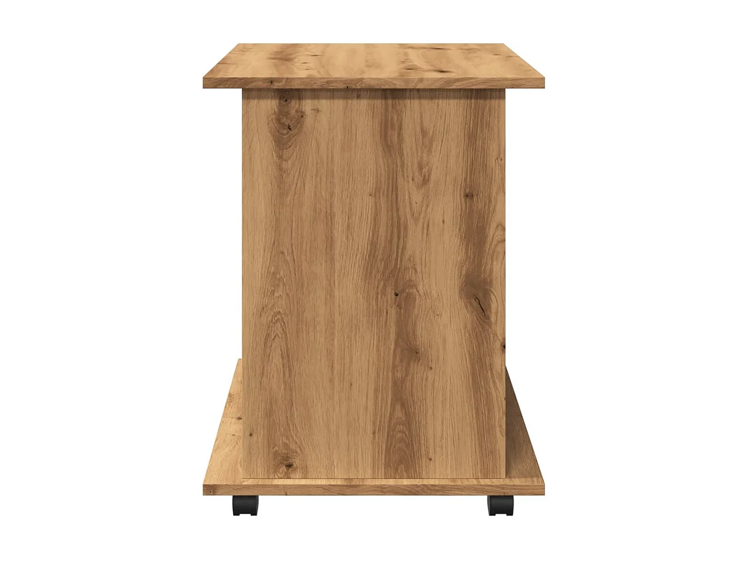 Armoire roulante chêne artisanal 60x45x60 cm bois d'ingénierie