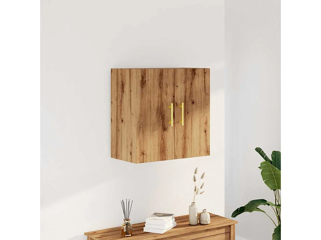 Armoire murale chêne artisanal 60x31x60 cm bois d'ingénierie