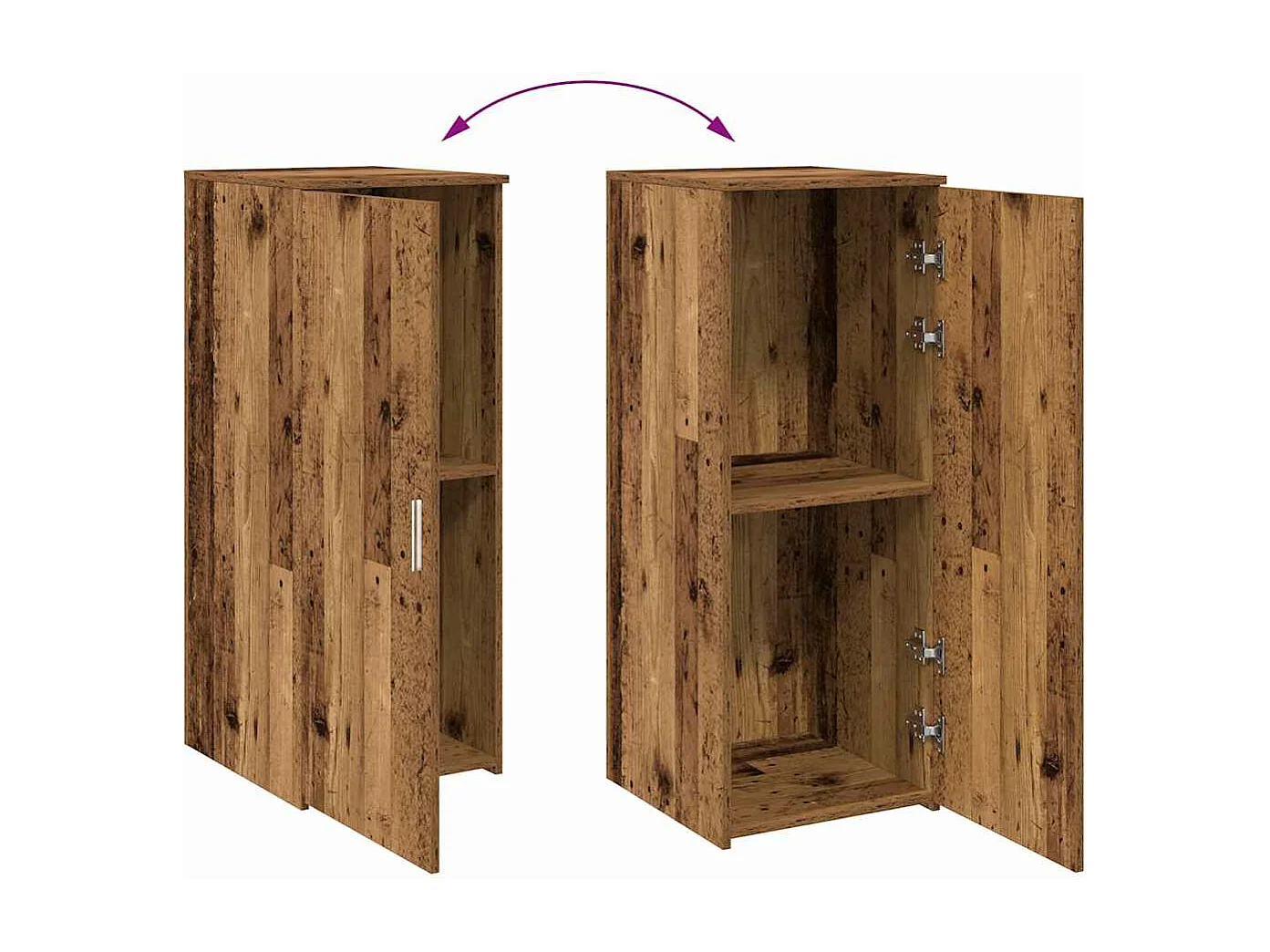 Armoire de rangement vieux bois 40x45x103,5cm bois d'ingénierie