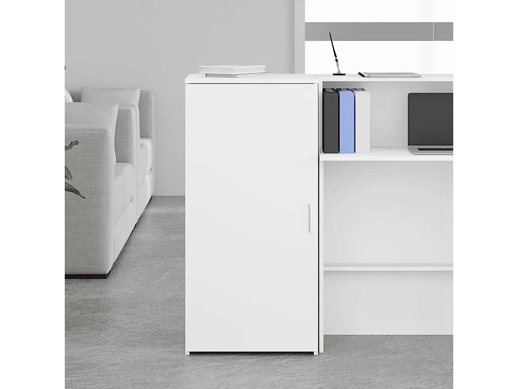 Mobile contenitore bianco 50x45x103,5 cm in legno ingegnerizzato