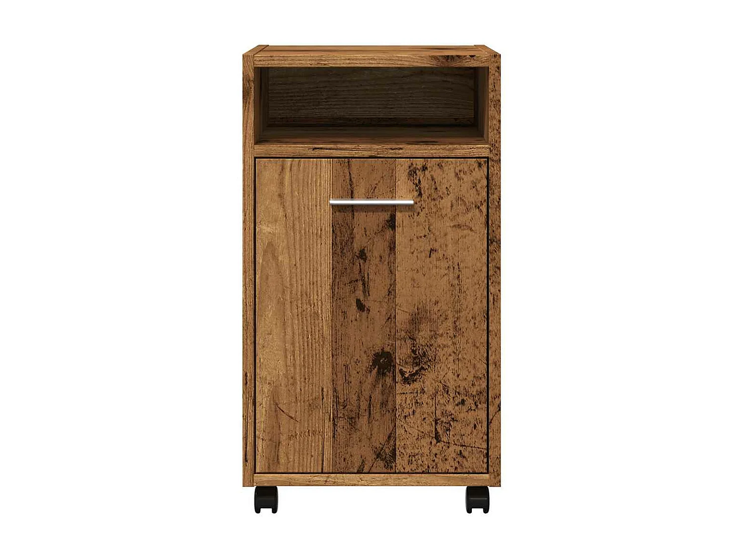 Armoire avec roues vieux bois 33x38x60 cm bois d'ingénierie