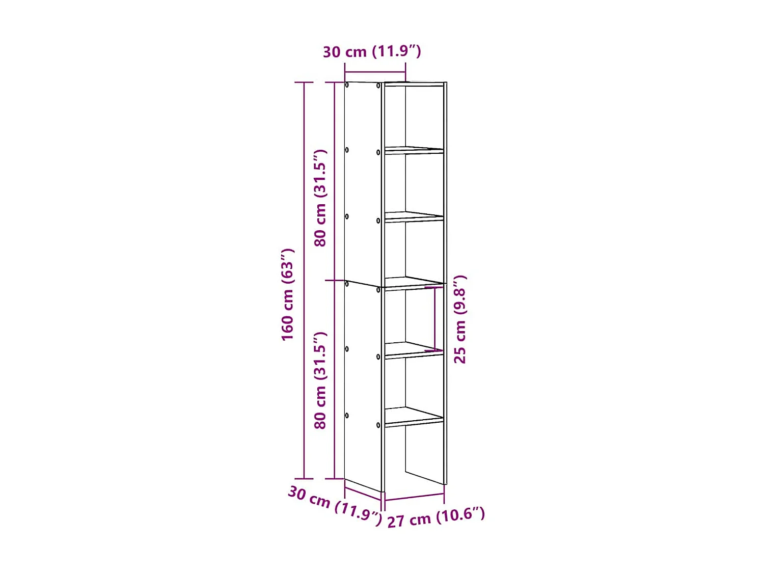 Bibliothèques 2 pcs empilable chêne fumé bois d'ingénierie