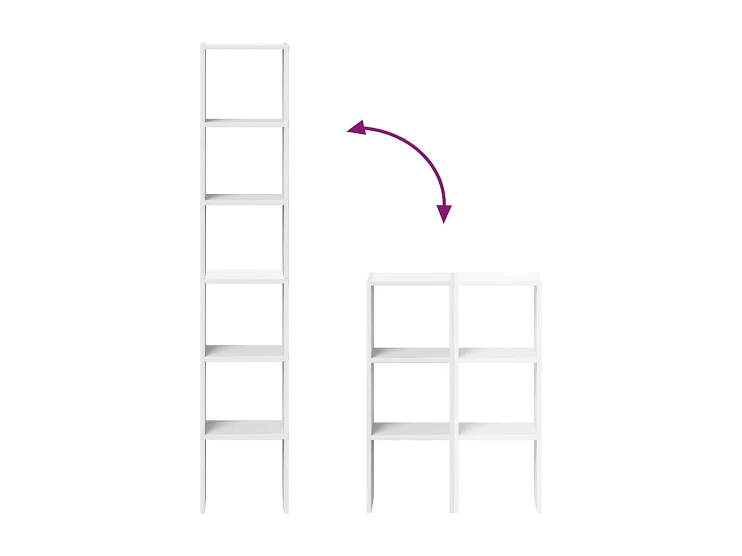 Estantes 2 peças empilháveis branco 30x30x80 cm madeira de engenharia