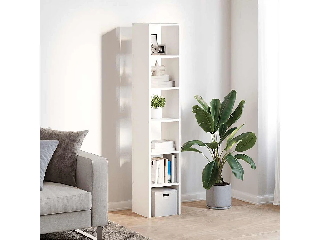 Bibliothèques 2 pcs empilable blanc 30x30x80 cm bois ingénierie