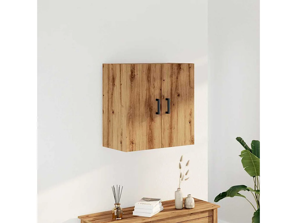 Armoire murale chêne artisanal 60x31x60 cm bois d'ingénierie