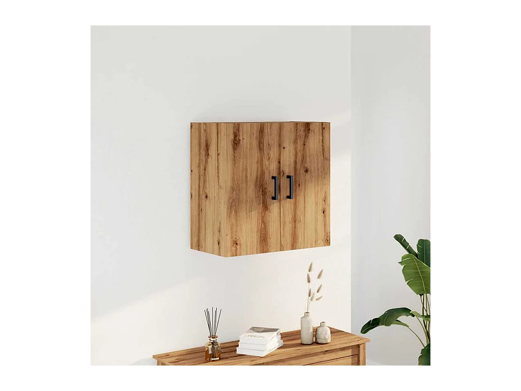 Armoire murale chêne artisanal 60x31x60 cm bois d'ingénierie