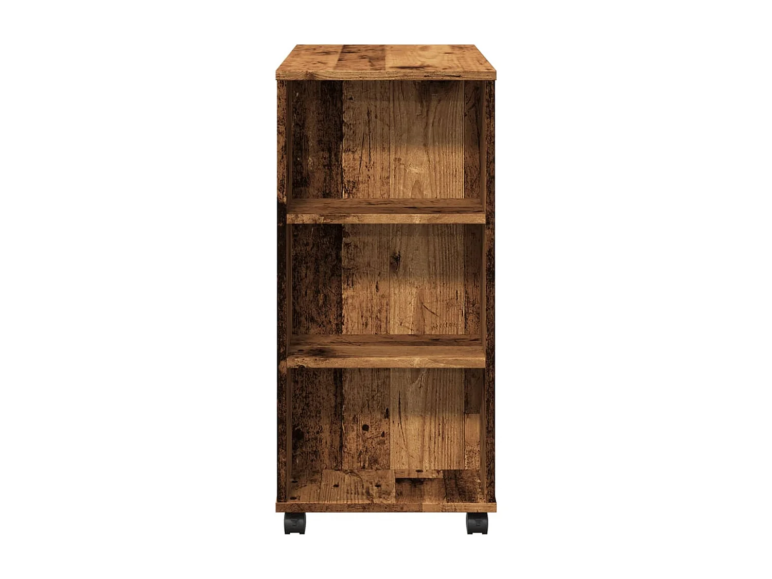 Mobiletto in legno vecchio con ruote 60x35x75 cm in legno ingegnerizzato