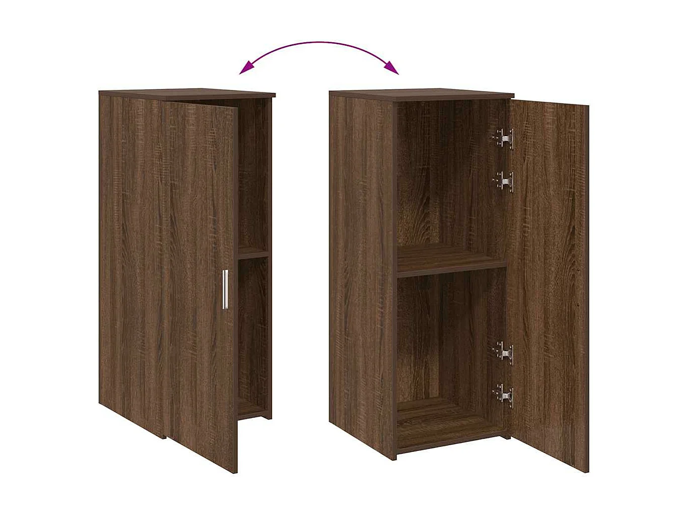 Armoire de rangement chêne brun 40x45x103,5cm bois d'ingénierie