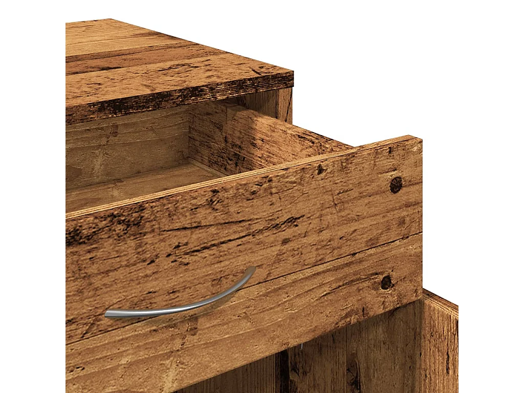 Armario rodante de madera antiguo 45x38x54 cm madera contrachapada