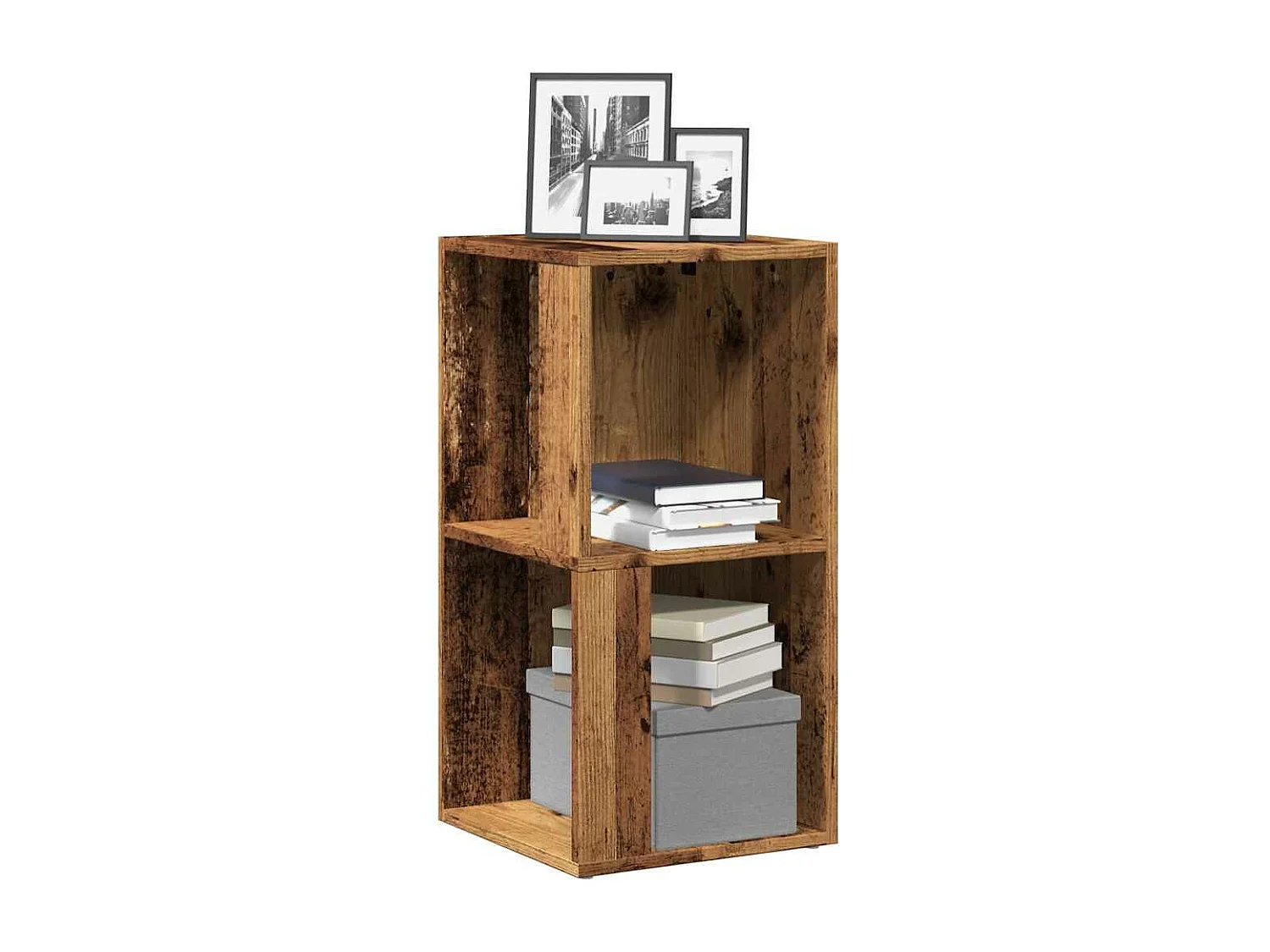 Mueble de esquina de madera antigua 33x33x67 cm madera contrachapada