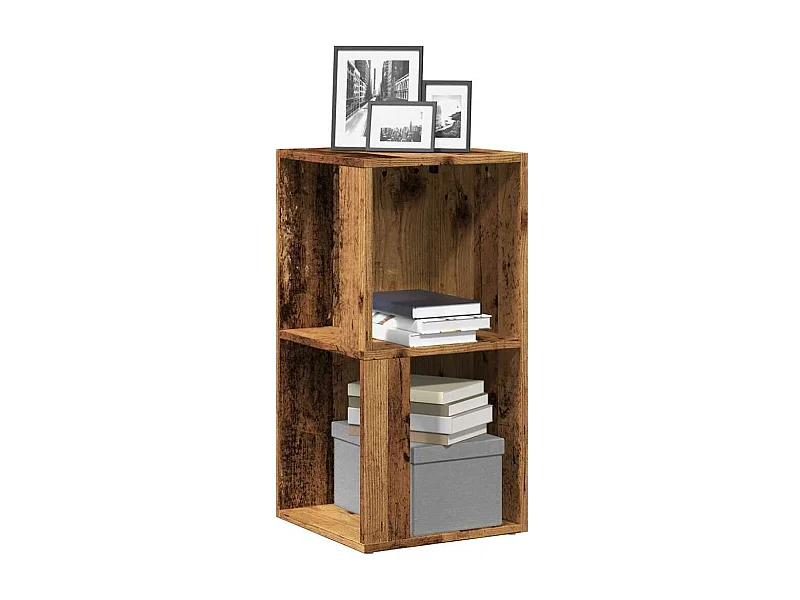 Armoire d'angle vieux bois 33x33x67 cm bois ingénierie