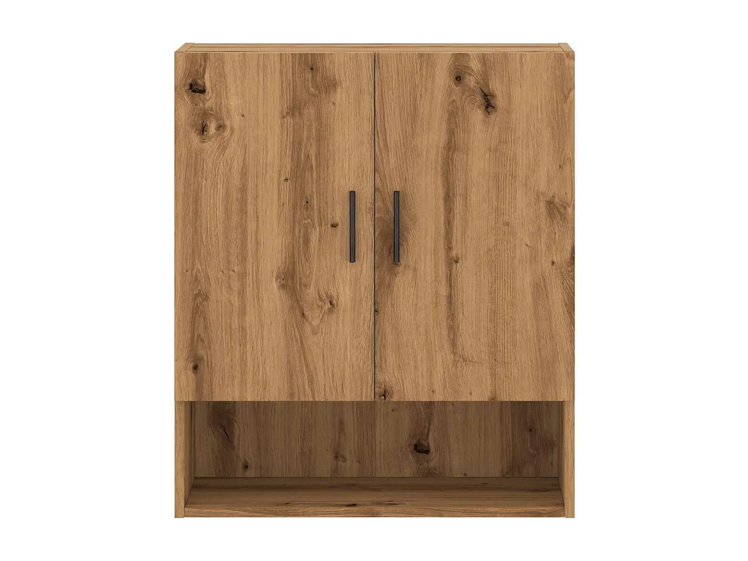 Mobiletto da parete in rovere artigianale 60x31x70 cm in legno ingegnerizzato