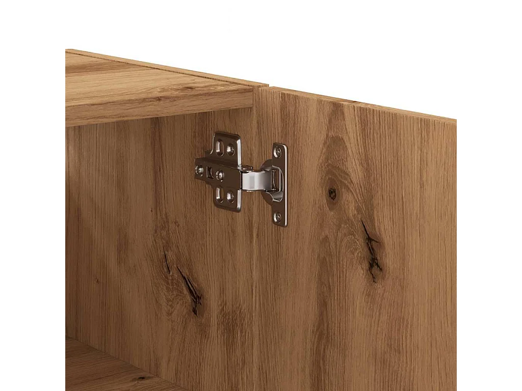 Mobiletto da parete in rovere artigianale 60x31x70 cm in legno ingegnerizzato