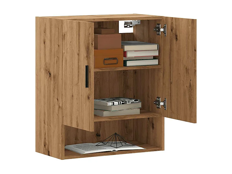 Armoire murale chêne artisanal 60x31x70 cm bois d'ingénierie