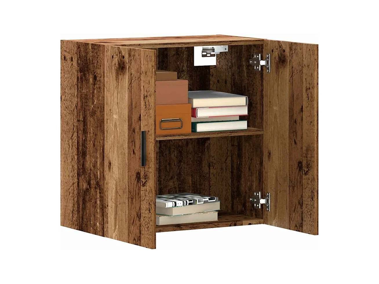 Mobiletto da parete in legno vecchio 60x31x60 cm in legno ingegnerizzato