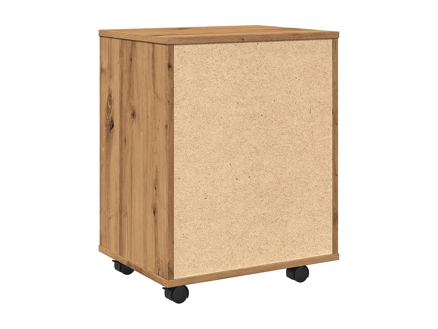 Armoire roulante chêne artisanal 46x36x59 cm bois d'ingénierie