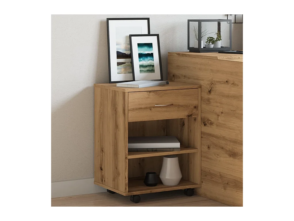 Rollschrank Craft Eiche 46x36x59 cm Holzwerkstoff