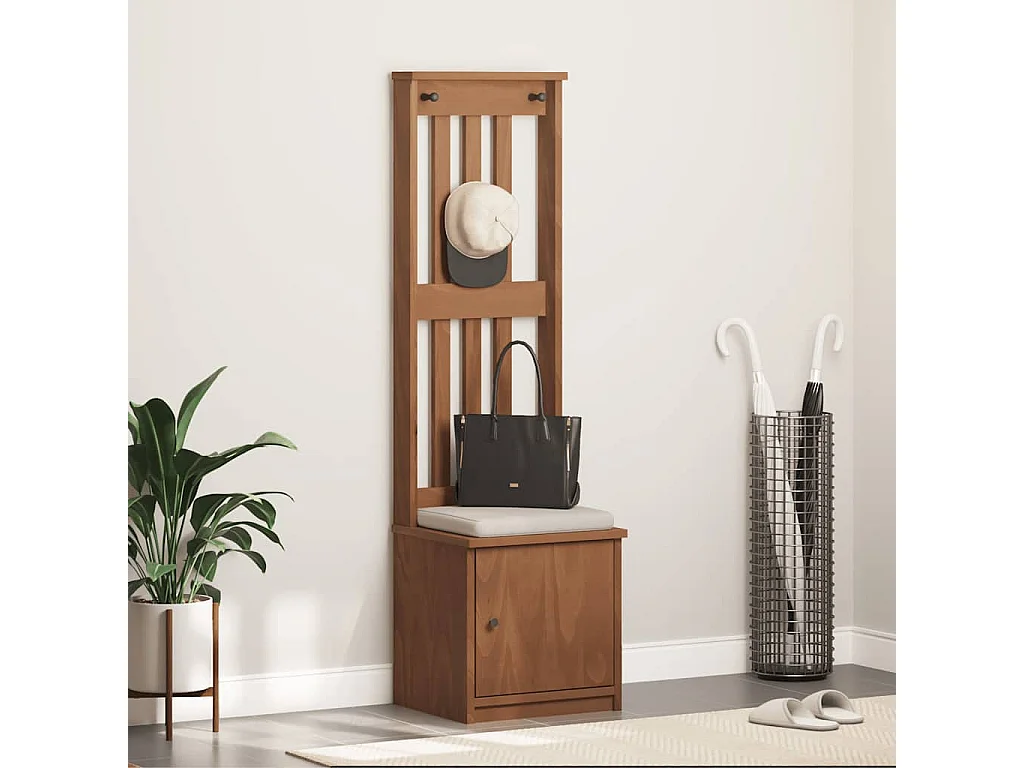 SANDENS kapstok 45x40x159,5 cm massief grenenhout