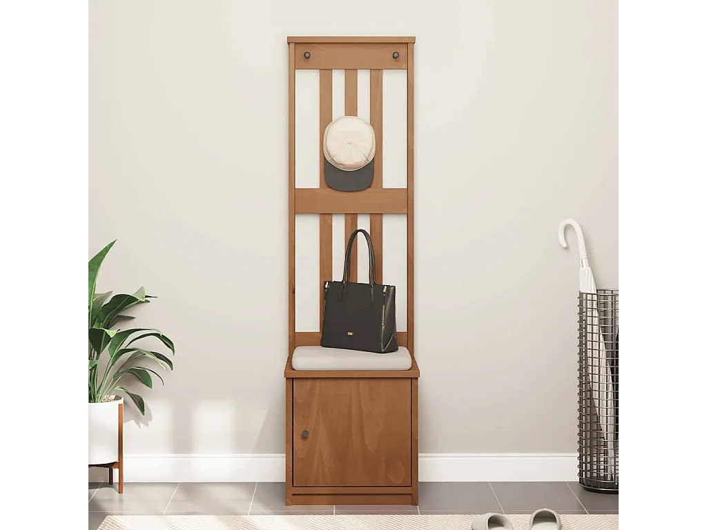 SANDENS kapstok 45x40x159,5 cm massief grenenhout