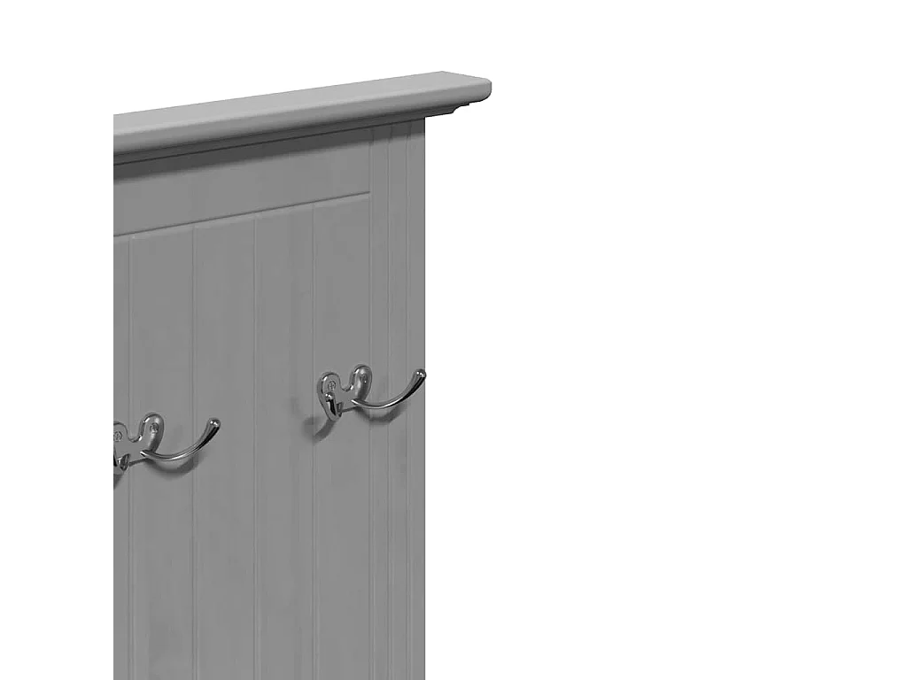 Armoire de couloir avec crochets BODO gris 50x40x157 cm