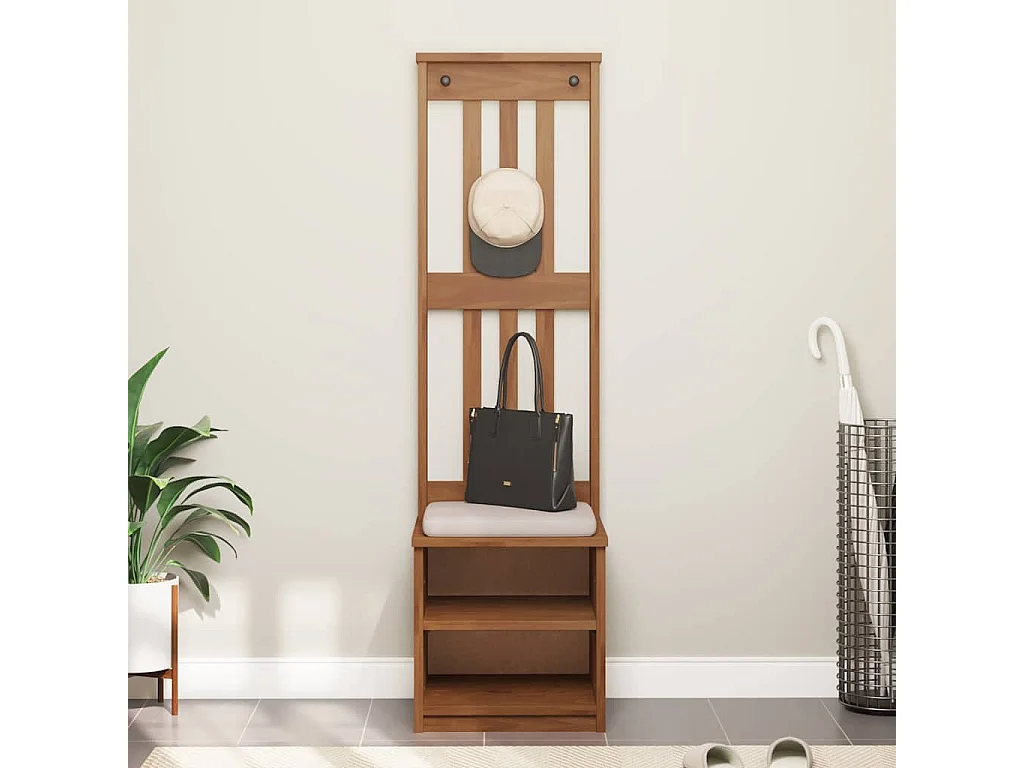 Portemanteau SANDENS 45x40x159,5 cm bois massif pin