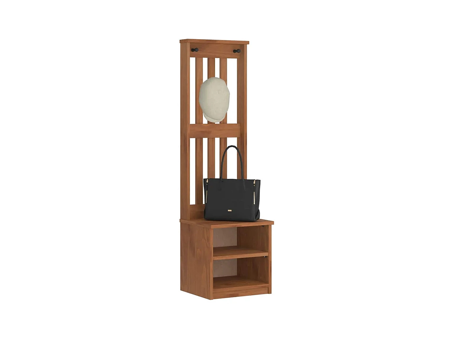 Portemanteau SANDENS 45x40x159,5 cm bois massif pin