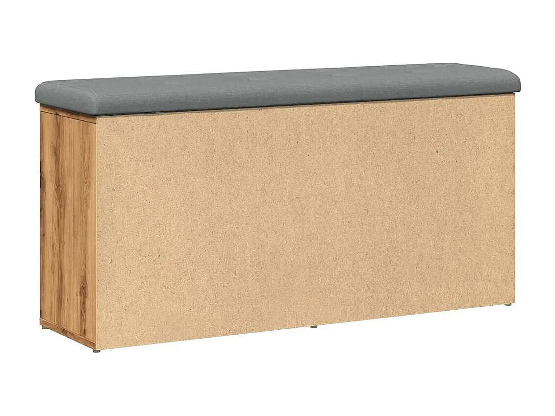 Banco zapatero roble craft 102x32x50cm madera de ingeniería