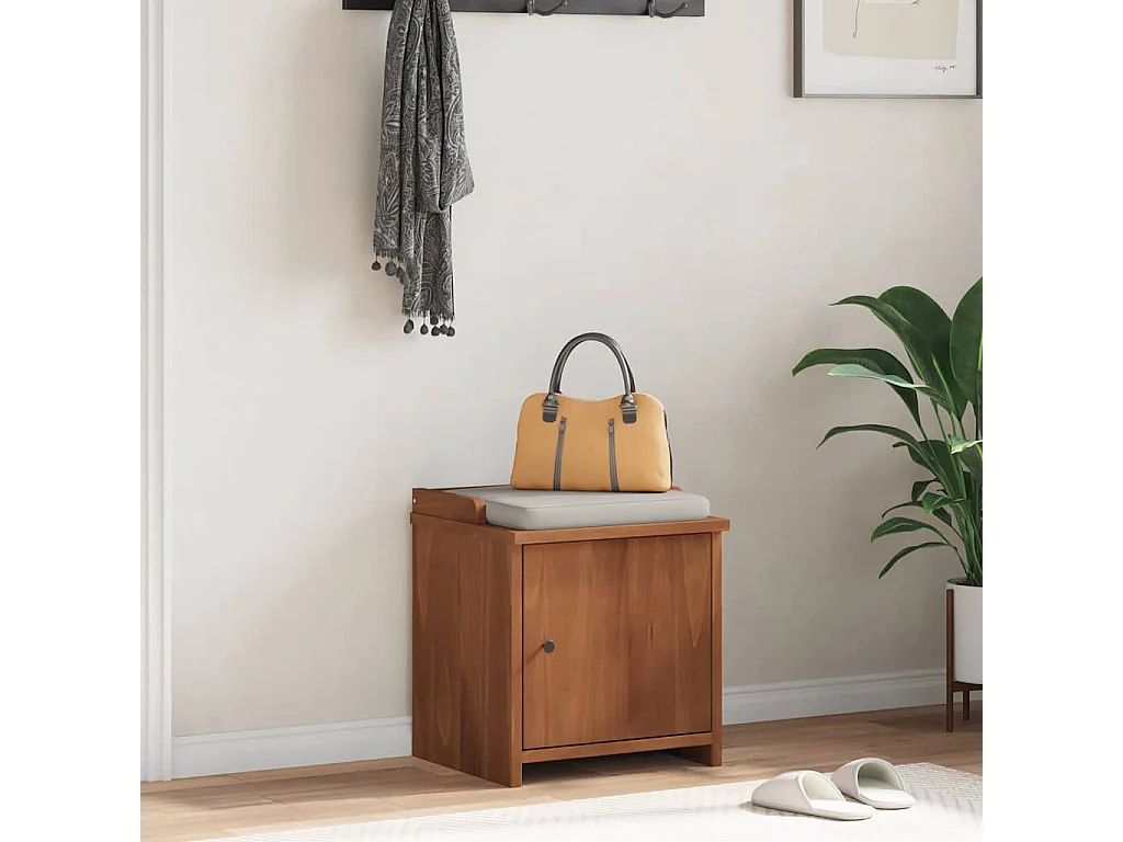 Banc de couloir SANDNES 45x40x50 cm bois de pin massif