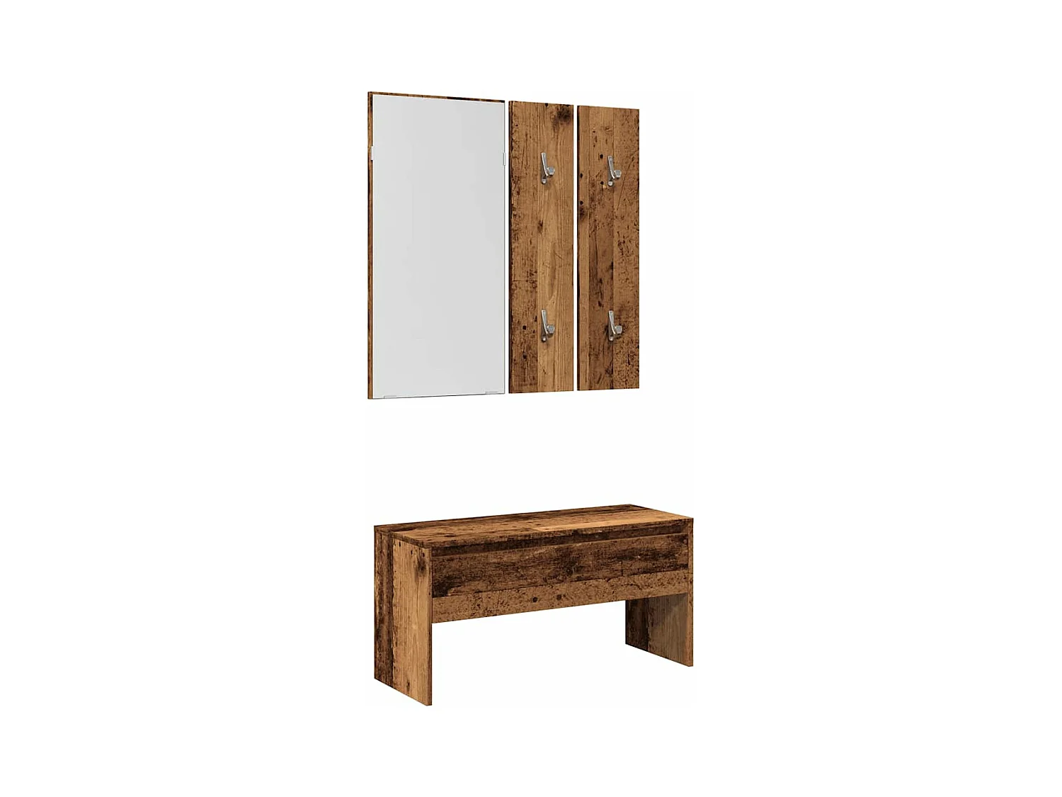 Ensemble de meubles de couloir vieux bois bois d'ingénierie