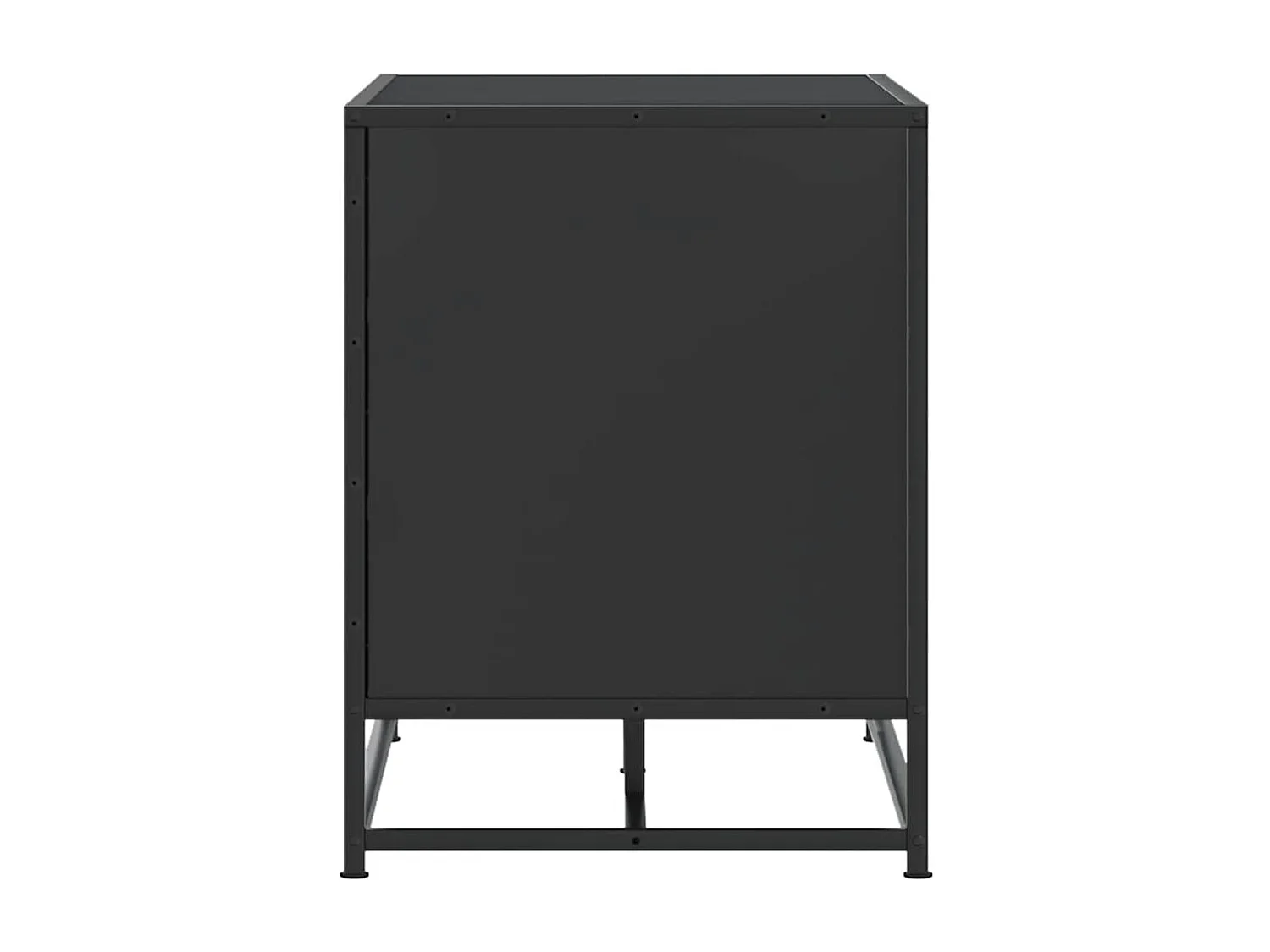 Banc à chaussures noir 100x40x53,5cm bois d'ingénierie et métal