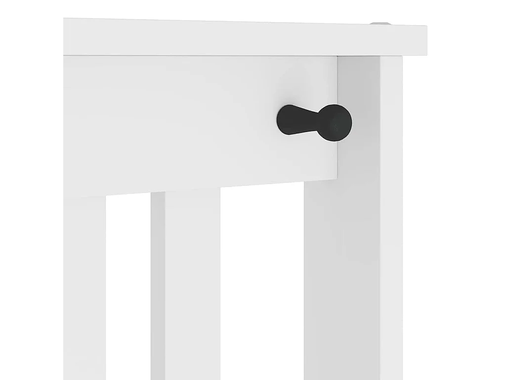 Portemanteau SANDENS blanc 45x40x159,5 cm bois massif pin