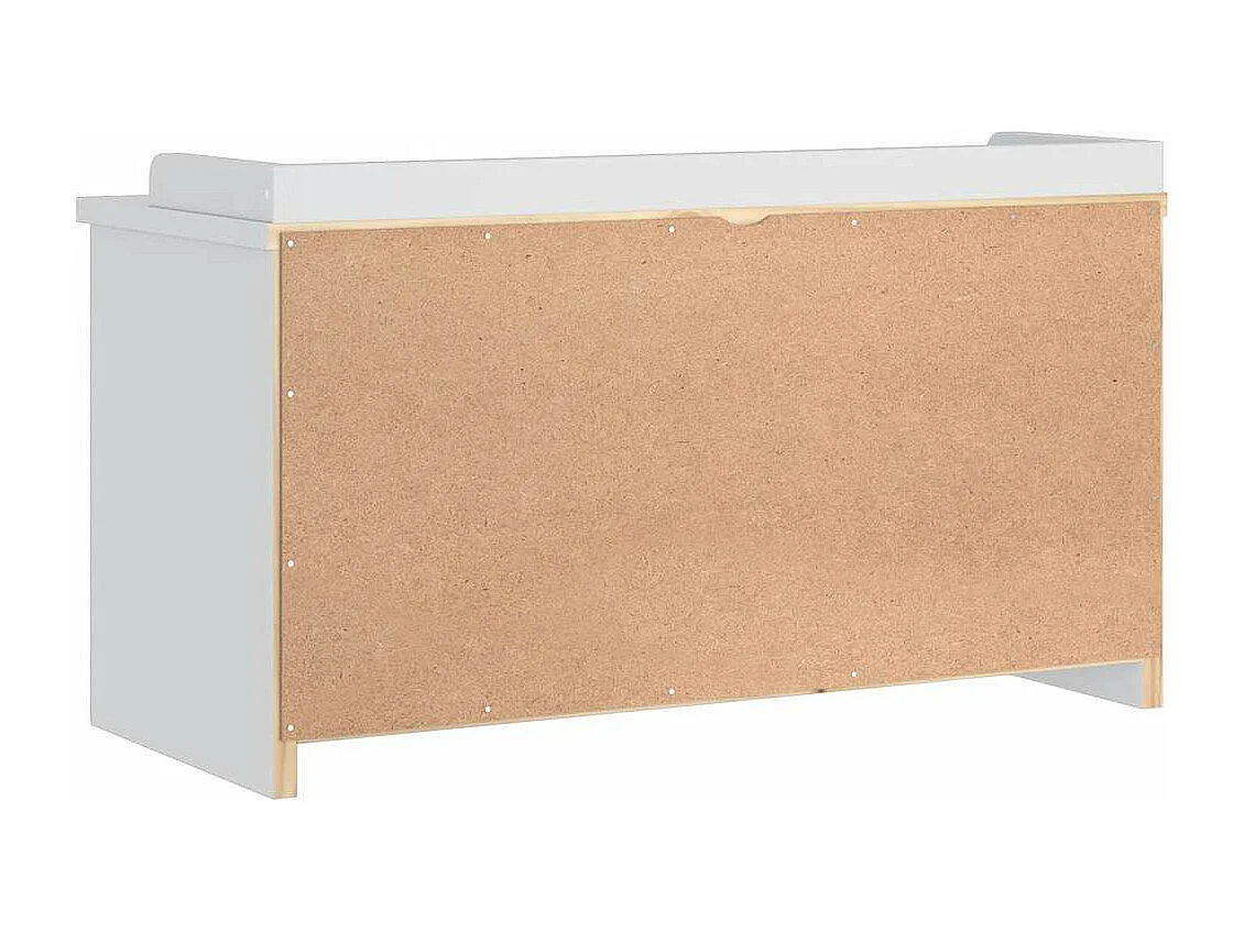 Banc de couloir SANDNES blanc 87x40x50 cm bois de pin massif